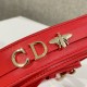 DIOR Small Lady Dior My ABCDior Bag Bright Red Cannage Lambskin Gold Hardware