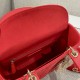 DIOR Small Lady Dior My ABCDior Bag Bright Red Cannage Lambskin Gold Hardware