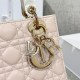 DIOR Small Lady Dior Bag Two-Tone Powder Pink and Latte Cannage Lambskin Gold Hardware