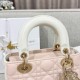 DIOR Small Lady Dior Bag Two-Tone Powder Pink and Latte Cannage Lambskin Gold Hardware