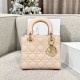 DIOR Small Lady Dior My ABCDior Bag Powder Pink Cannage Lambskin Gold Hardware