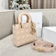 DIOR Small Lady Dior My ABCDior Bag Powder Pink Cannage Lambskin Gold Hardware