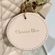 DIOR Small Lady Dior My ABCDior Bag Powder Pink Cannage Lambskin Gold Hardware