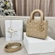 DIOR Small Lady Dior My ABCDior Bag Sand-Colored Cannage Lambskin Gold Hardware