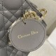 DIOR Small Lady Dior My ABCDior Bag Grey Cannage Lambskin Gold Hardware