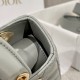 DIOR Small Lady Dior My ABCDior Bag Stone Gray Cannage Lambskin Gold Hardware