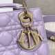 DIOR Small Lady Dior My ABCDior Bag Lilac Cannage Lambskin Gold Hardware