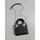 DIOR Mini Lady Dior Bag Black Cannage Lambskin Gold Hardware