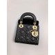 DIOR Mini Lady Dior Bag Black Cannage Lambskin Gold Hardware