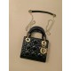 DIOR Mini Lady Dior Bag Black Patent Cannage Calfskin Gold Hardware