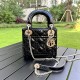 DIOR Mini Lady Dior Bag Black Patent Cannage Calfskin Gold Hardware