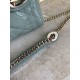 DIOR Mini Lady Dior Bag Stone Gray Patent Cannage Calfskin Gold Hardware