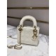 DIOR Mini Lady Dior Bag Latte Patent Cannage Calfskin Gold Hardware