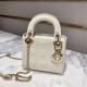 DIOR Mini Lady Dior Bag Latte Patent Cannage Calfskin Gold Hardware