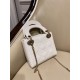 DIOR Mini Lady Dior Bag Latte Patent Cannage Calfskin Gold Hardware