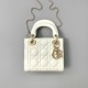 DIOR Mini Lady Dior Bag Latte Cannage Lambskin Gold Hardware