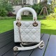 DIOR Mini Lady Dior Bag Latte Cannage Lambskin Gold Hardware