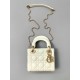 DIOR Mini Lady Dior Bag Latte Cannage Lambskin Gold Hardware