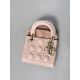 DIOR Mini Lady Dior Bag Powder Pink Cannage Lambskin Gold Hardware