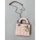 DIOR Mini Lady Dior Bag Powder Pink Cannage Lambskin Gold Hardware