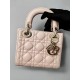 DIOR Mini Lady Dior Bag Powder Pink Cannage Lambskin Gold Hardware