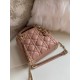 DIOR Mini Lady Dior Bag Blush Cannage Lambskin Gold Hardware