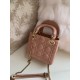 DIOR Mini Lady Dior Bag Blush Cannage Lambskin Gold Hardware