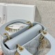 DIOR Mini Lady Dior Bag Pale Blue Cannage Lambskin Gold Hardware