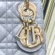 DIOR Mini Lady Dior Bag Pale Blue Cannage Lambskin Gold Hardware