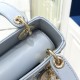 DIOR Mini Lady Dior Bag Pale Blue Cannage Lambskin Gold Hardware