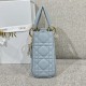 DIOR Mini Lady Dior Bag Pale Blue Cannage Lambskin Gold Hardware