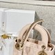 DIOR Mini Lady Dior Bag Powder Pink Patent Cannage Calfskin Gold Hardware