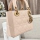 DIOR Mini Lady Dior Bag Powder Pink Patent Cannage Calfskin Gold Hardware