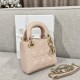 DIOR Mini Lady Dior Bag Powder Pink Patent Cannage Calfskin Gold Hardware