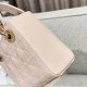 DIOR Mini Lady Dior Bag Powder Pink Patent Cannage Calfskin Gold Hardware