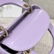 DIOR Mini Lady Dior Bag Lilac Cannage Lambskin Gold Hardware