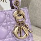 DIOR Mini Lady Dior Bag Lilac Cannage Lambskin Gold Hardware