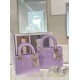 DIOR Mini Lady Dior Bag Lilac Cannage Lambskin Gold Hardware