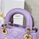 DIOR Mini Lady Dior Bag Lilac Cannage Lambskin Gold Hardware