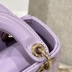 DIOR Mini Lady Dior Bag Lilac Cannage Lambskin Gold Hardware