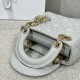 DIOR Mini Lady Dior Bag Cloud Gray Cannage Lambskin Gold Hardware