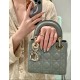 DIOR Mini Lady Dior Bag Stone Gray Cannage Lambskin Gold Hardware