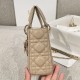 DIOR Mini Lady Dior Bag Sand-Colored Cannage Lambskin Gold Hardware