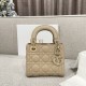 DIOR Mini Lady Dior Bag Sand-Colored Cannage Lambskin Gold Hardware