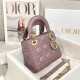 DIOR Mini Lady Dior Bag Peony Pink Cannage Lambskin Gold Hardware