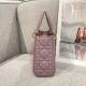 DIOR Mini Lady Dior Bag Peony Pink Cannage Lambskin Gold Hardware