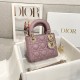 DIOR Mini Lady Dior Bag Peony Pink Cannage Lambskin Gold Hardware