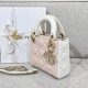 DIOR Mini Lady Dior Bag Two-Tone Powder Pink and Latte Cannage Lambskin Gold Hardware