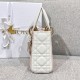 DIOR Mini Lady Dior Bag Two-Tone Powder Pink and Latte Cannage Lambskin Gold Hardware