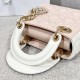 DIOR Mini Lady Dior Bag Two-Tone Powder Pink and Latte Cannage Lambskin Gold Hardware